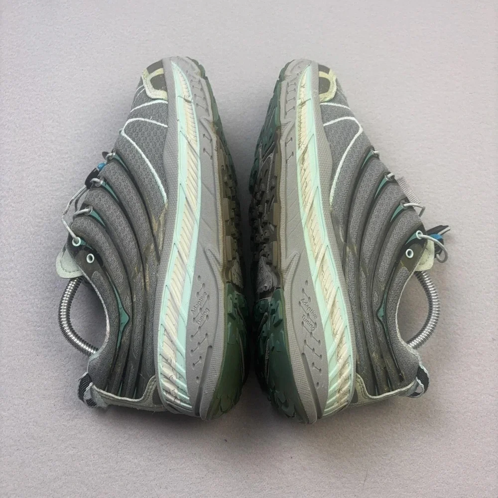 Hoka One One Stinson Trail Shoes Womens Size 9.5 Gray Mesh Running Sneakers